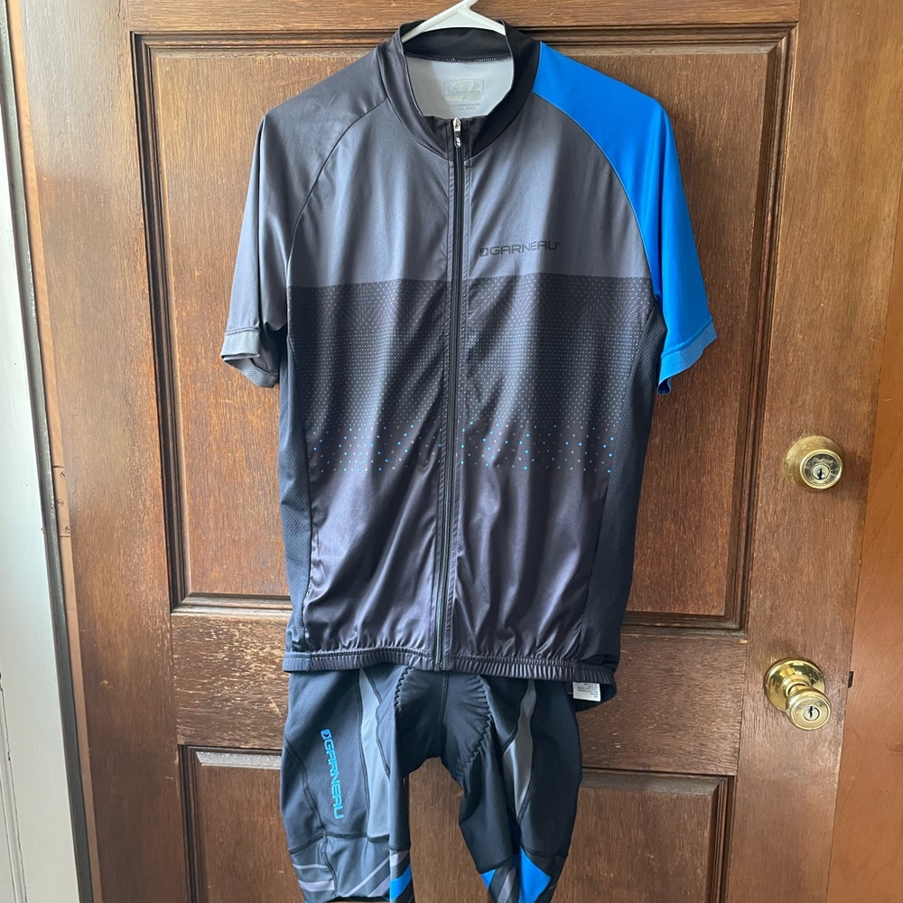 Louis Garneau Full Cycling Kit Bibs Jersey Road Gravel Lycra Men’s Large
